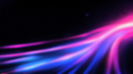 Obraz premium Grain noise texture Colorful light trails glow against dark background, energy and movement