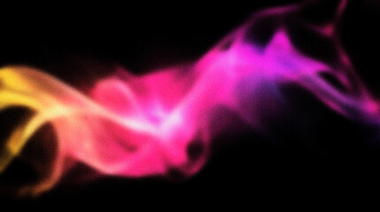 Grain noise texture Colorful, smoky gradient on black