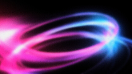 Grain noise texture Ethereal swirls of pink and blue light dance across a black void