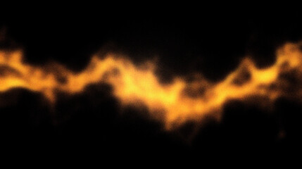 Grain noise texture Fiery Streak Glowing orange streak on black background, blurry edges