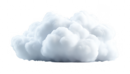 a fluffy white cloud sits against a light background creating a soft and serene atmosphere. tranquility and can be used in various design contexts