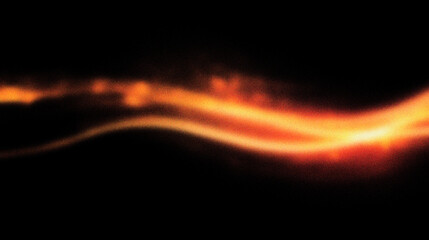 Grain noise texture Golden wave Abstract shimmering light trails flow on a dark backdrop