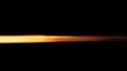 Grain noise texture Horizontal streak of soft golden light on a pure black backdrop