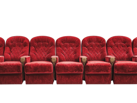 Isolated Rows of Theater Seats