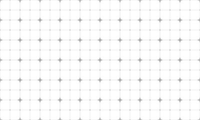 Transparent background with a black line grid creating a square pattern. Blueprint background for technology, architecture, or infographic project concept. Blank grid paper sheet vector illustration