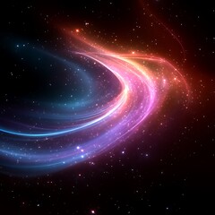 Obraz premium Cosmic swirl, nebula light trails, space background, abstract art