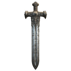 Classic Medieval Sword isolated on white background