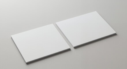 Blank Square Paper Mockup Design Template for Branding Identity Stationary Presentation