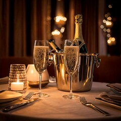Champagne Celebration at a Luxury Restaurant