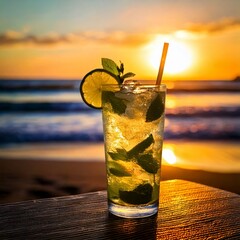 A Mojito at Sunset