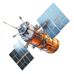 Space Satellite with Solar Panels