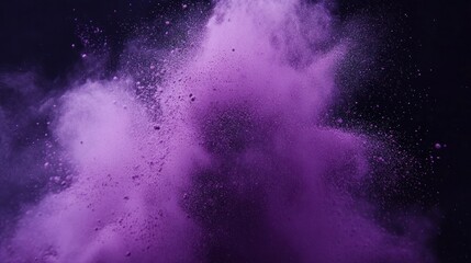 Obraz premium Purple Powder Explosion: Abstract Art Photography