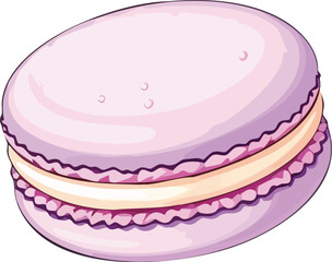 Lavender Macaron Illustration