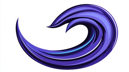 Dynamic wave illustration coastal environment graphic design abstract art creative viewpoint inspired concept