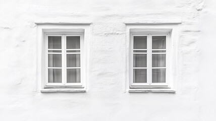 Old window with white shutters. Background banner.