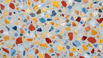 Colorful terrazzo texture with stone fragments