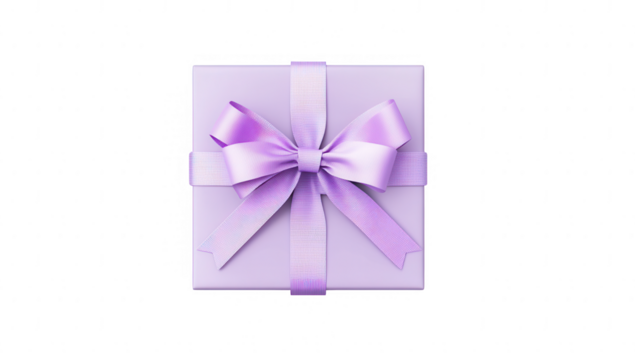 a beautifully wrapped purple gift box adorned with a matching ribbon symbolizing celebration and thoughtfulness perfect for special occasions like birthdays or holidays - Powered by Adobe