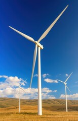 Wind turbines field for electric power generation. 