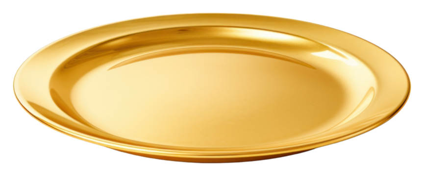 PNG Plate plate gold - Powered by Adobe