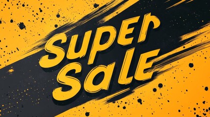 Super Sale Comic-Style Design with Bold Colors and Burst Effects