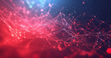 Fondo abstracto de tecnologia y ciencia.Malla o red con lineas y formas geometricas