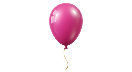pink balloon isolated on white