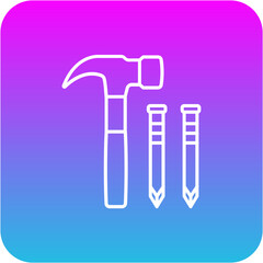 Hammer and nail Icon