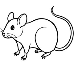 "High-quality vector of a mouse animal for creative digital projects and print."