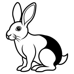 "Download a cute rabbit animal vector for digital and print projects."