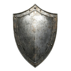 Metal Shield with Rivets and Brushed Texture