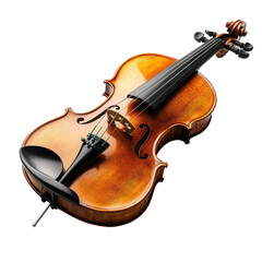Fototapeta premium Classic Wooden Violin isolated on white background