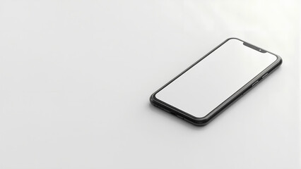 Gray Smartphone on White Background, Generative AI