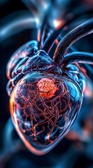 Close-up examination of a device utilizing electromagnetic fields to target heart cancer cells.