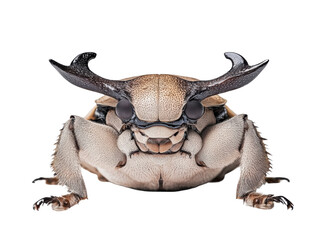 Fototapeta premium Unique frog with impressive horns, isolated view