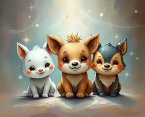 animal, cat, cartoon, dog, vector, illustration, pet, cute, baby, character, fox, funny, set, pig, fun, animals, head, icon, kitten, art, mammal, bear, happy, design, smile