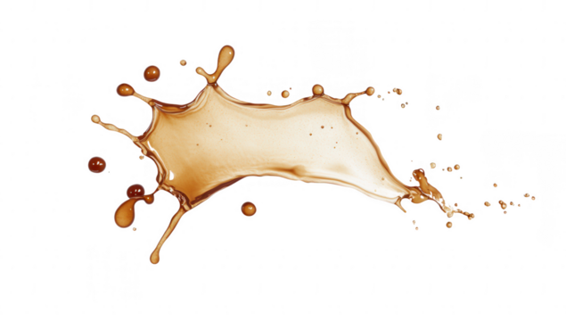 an abstract splash of liquid resembling a dynamic and fluid movement against a white background showcasing the beauty of motion and form in liquid - Powered by Adobe