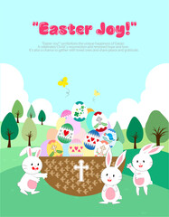Illustrated design showing Jesus and Easter