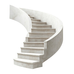 Naklejka premium Modern Curved Minimalist Staircase