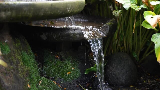 Tranquil Water Fountain in a garden (with sound!)