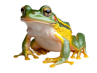 Obraz premium Colorful frog with yellow and green skin
