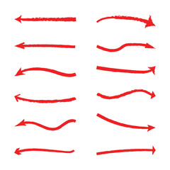 red arrow on transparent background