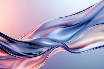 Abstract Flowing Waves: A mesmerizing display of translucent gradients and dynamic movement in fluid form.