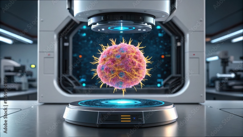 Poster Holographic Display of Growing Tumor Cell in Advanced Laboratory Setting