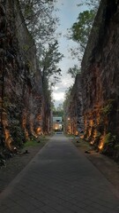 road between two cliffs