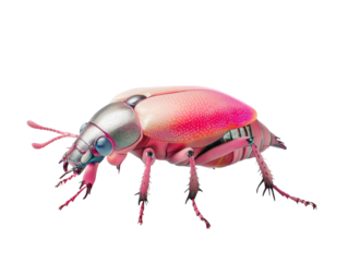 Colorful insect, white isolate background