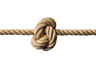Rope knot, white isolate background
