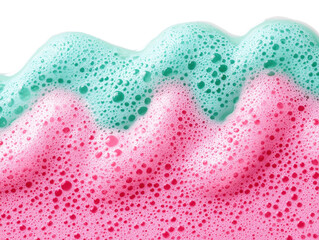 Obraz premium Colorful foam texture, white isolated background