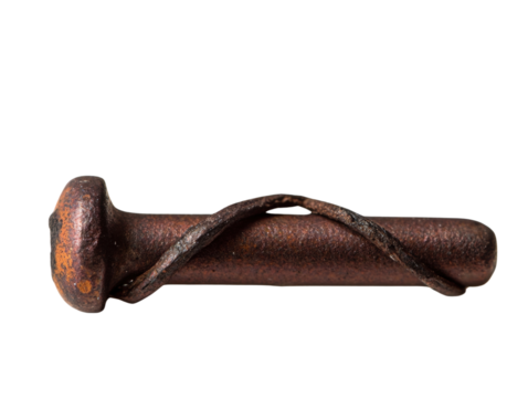 Rusty bolt, white isolate background