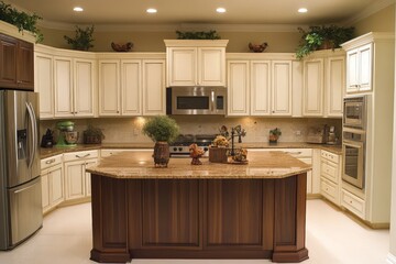 Fototapeta premium Modern U-Shaped Kitchen Design