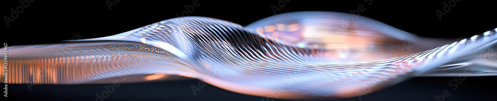 Poster abstract digital waveform with parallel lines and gradient coloration